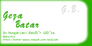 geza batar business card